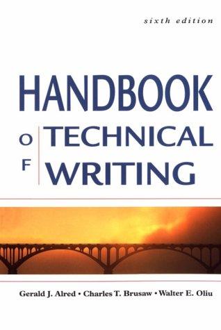 Cover of Handbook of Technical Writing by Alred & Brusaw & Oliu