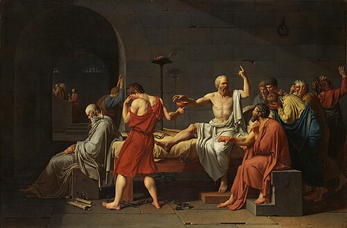 A painting of the death of socrates